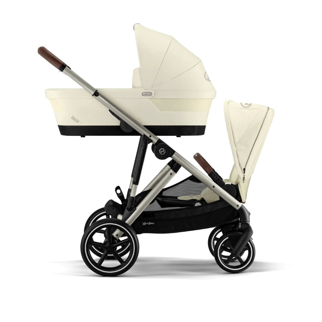 Cybex Gazelle Double Pushchair - Seashell Beige/Taupe