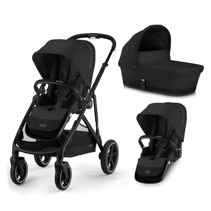 Cybex Gazelle Double Pushchair | Moon Black/Black | 2023