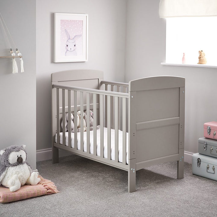 Obaby Grace Mini Cot Bed- Warm Grey