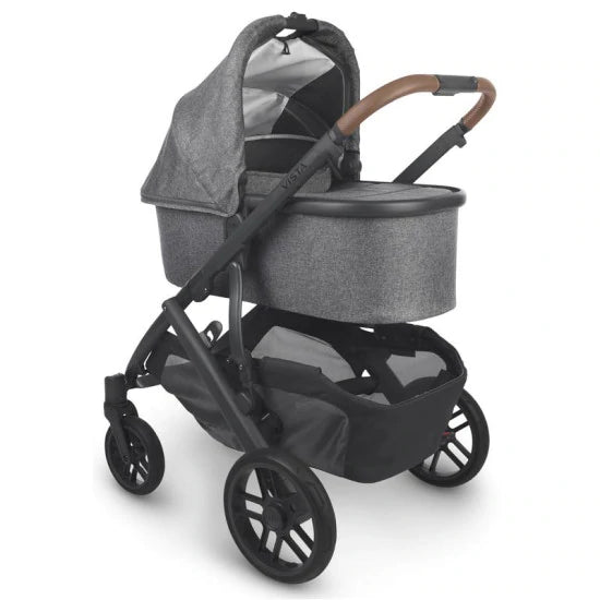 UPPAbaby Vista Twin Pushchair & Carrycot - Greyson (Charcoal Melange/Carbon/Saddle Leather)