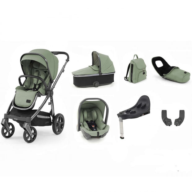 Babystyle Oyster 3 Luxury 7 Piece Package - Gun Metal Chassis/Spearmint