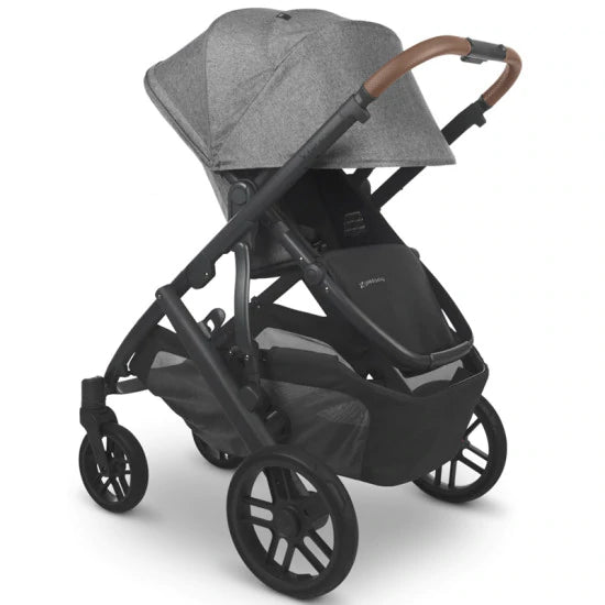 UPPAbaby Vista Twin Pushchair & Carrycot - Greyson (Charcoal Melange/Carbon/Saddle Leather)