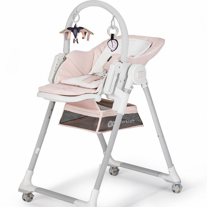 Kinderkraft Pink LASTREE multi-functional bouncer and high chair