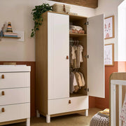 Cuddleco Rafi 5 Piece Nursery Furniture Set - Oak & White