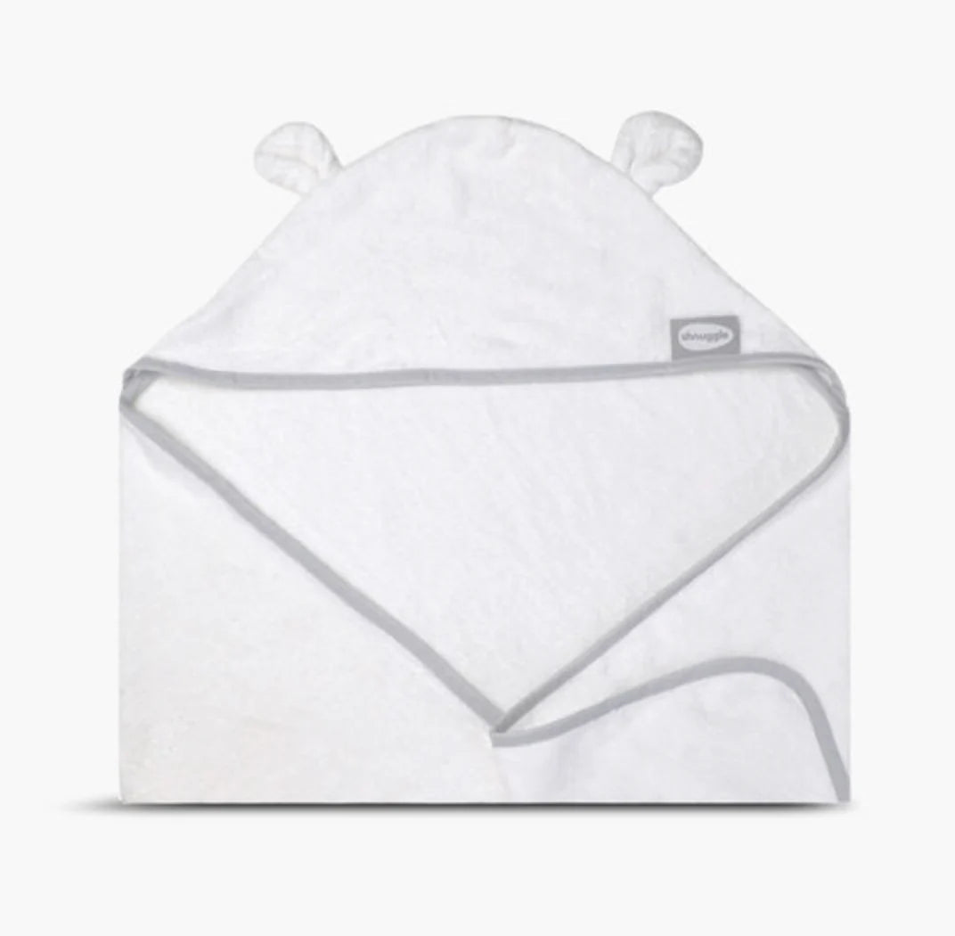 Shnuggle Wearable Towel With Ears | White