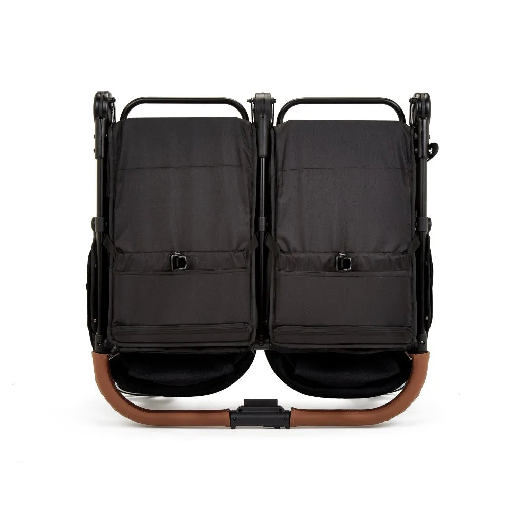 Ickle Bubba Venus Twin Double Stroller - Black/Tan