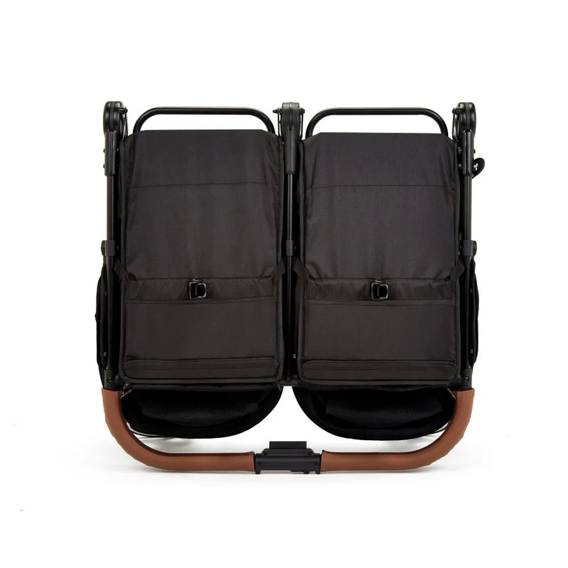 Ickle Bubba Venus Twin Double Stroller - Black/Tan