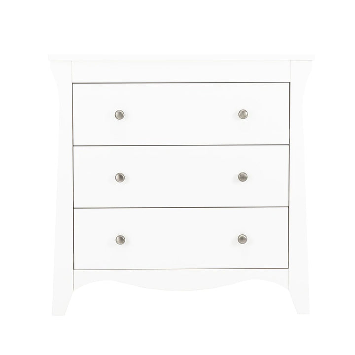 Clara 2 Piece Nursery Furniture Set (Cot Bed & Dresser) - White