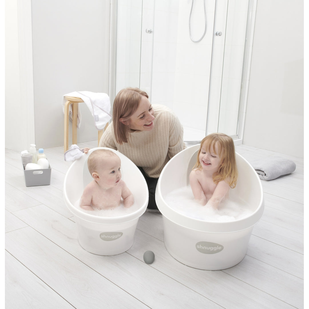 Shnuggle Toddler Bath - White/Grey