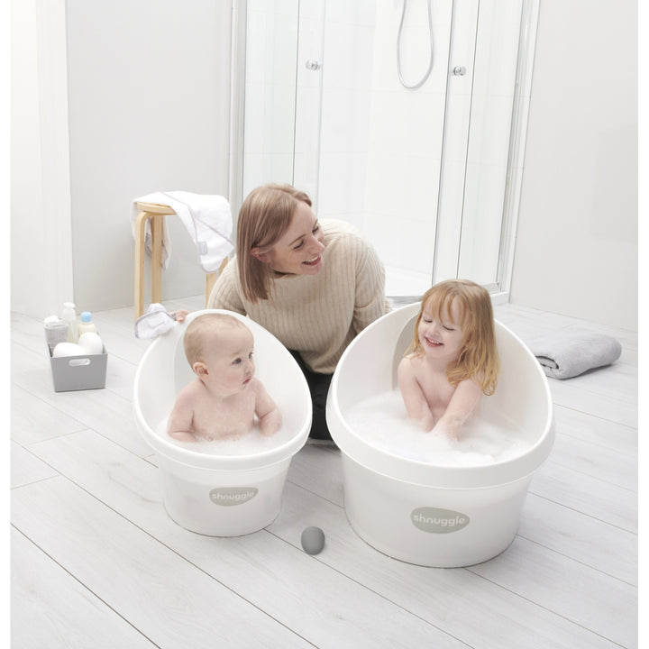 Shnuggle Toddler Bath - White/Grey