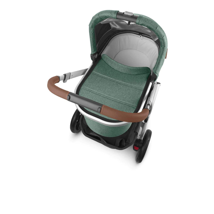 UPPAbaby Cruz Pushchair & Carrycot - Emmett (Sage Green Melange/Silver/Saddle Leather)