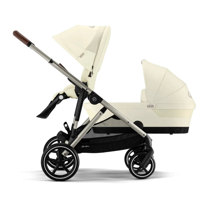 Cybex Gazelle Double Pushchair - Seashell Beige/Taupe