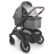 UPPAbaby Vista Twin Pushchair & Carrycot - Greyson (Charcoal Melange/Carbon/Saddle Leather)