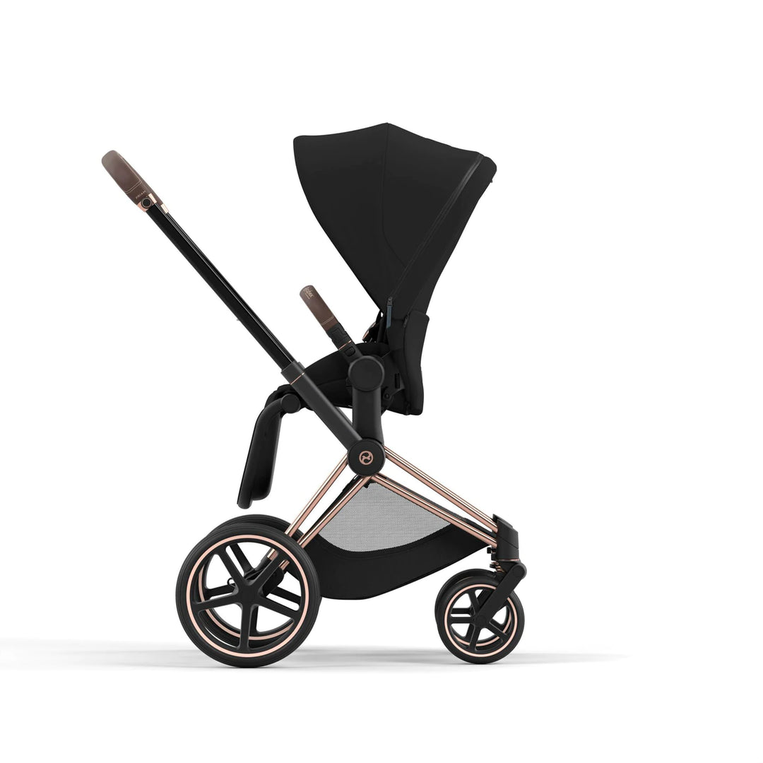 Cybex Priam Pushchair & Lux Carrycot - Sepia Black & Rose Gold