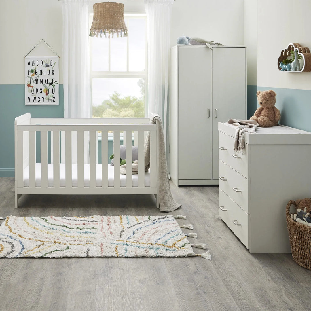 Babymore Caro 3 Piece Room Set – Whitewash