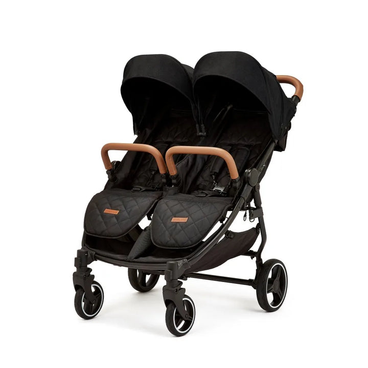 Ickle Bubba Venus Prime Double Stroller - Black/Tan