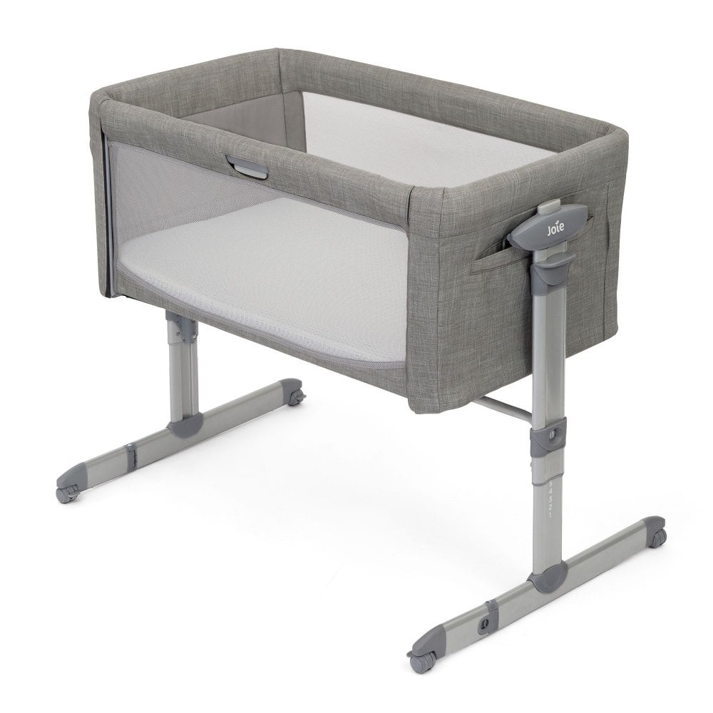 Joie Roomie Glide Bedside Crib - Foggy Grey