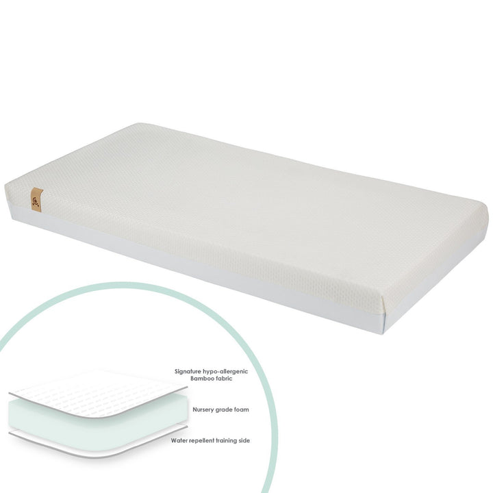 CuddleCo Lullaby Hypo-Allergenic Bamboo Foam Cot Bed Mattress 140 x 70cm