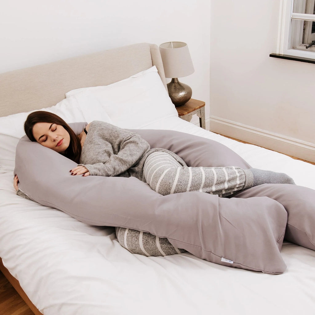 12 Ft Maternity Pillow And Case Grey Bambinosandbeyond