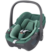 Maxi-Cosi Pebble 360, Family Fix 360 Base & Car Seat Footmuff Bundle Essential Green