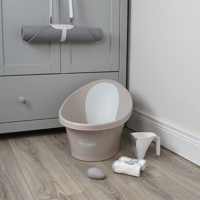 Shnuggle Newborn Support and Baby Bath Bundle - Taupe