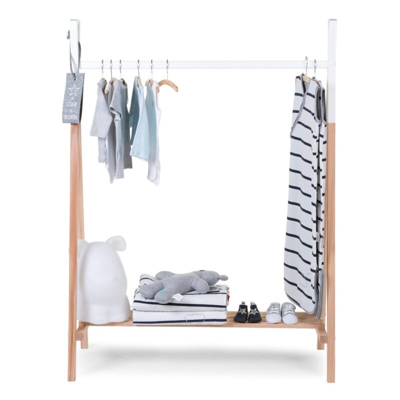 Tipi Open Clothes Stand - Natural/White