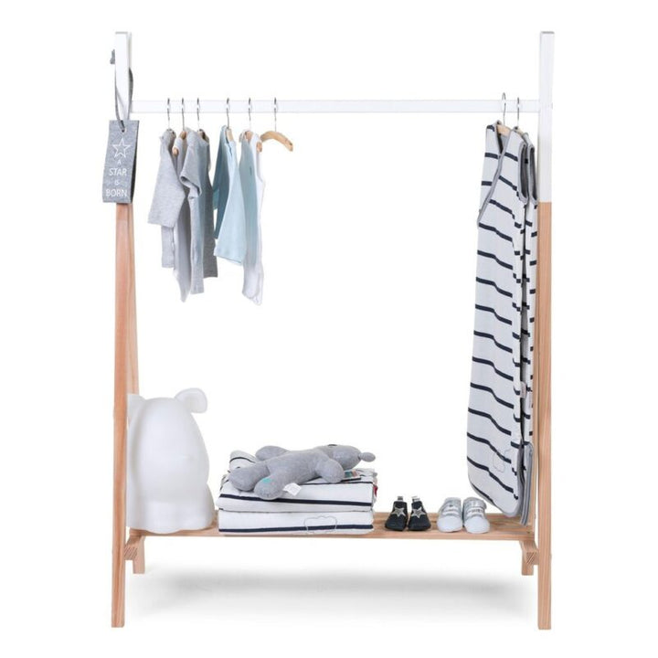 Tipi Open Clothes Stand - Natural/White