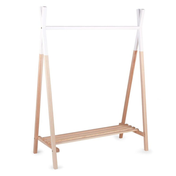 Tipi Open Clothes Stand - Natural/White