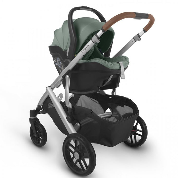 Uppababy VISTA V2 Pram + Mesa i-Size Travel System - Emmett Sage Green Melange + FREE BASE