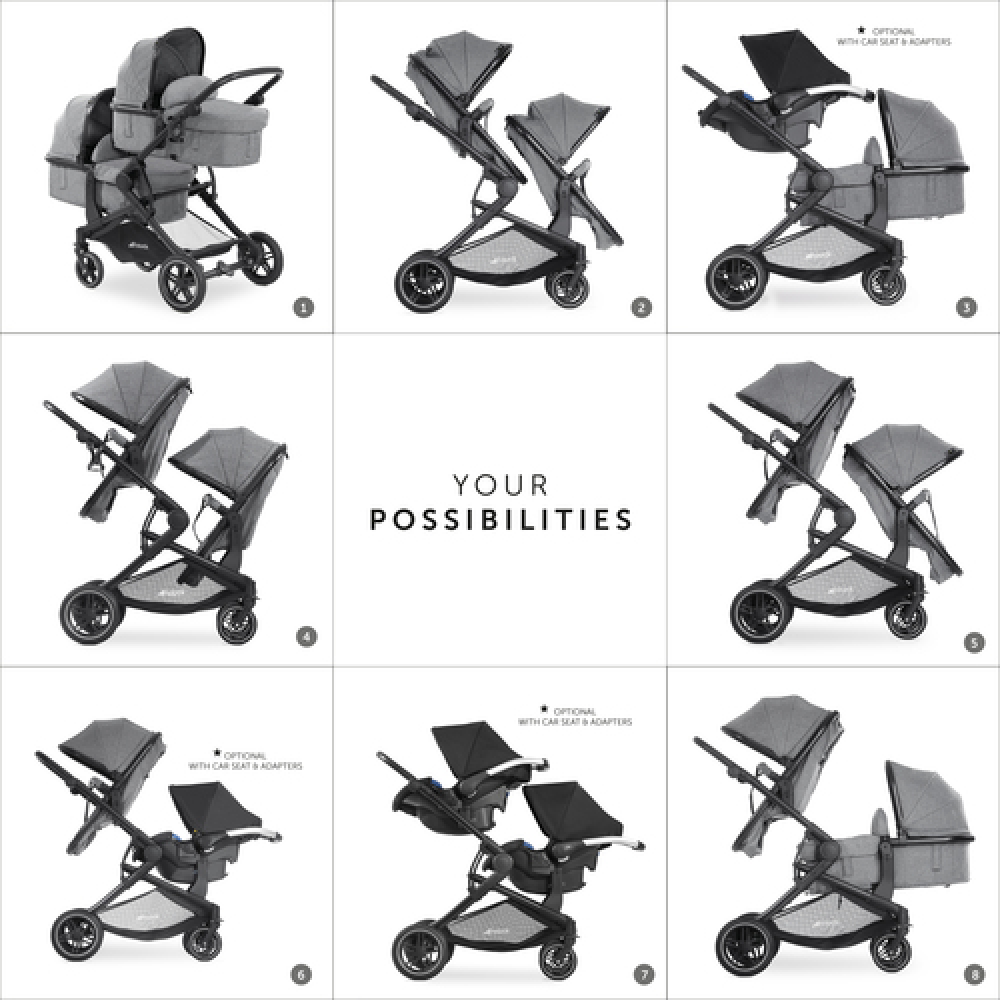 Hauck pushchair double best sale